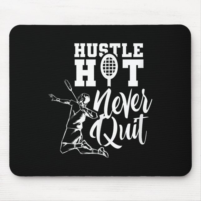 Badminton Sport Player Shuttle Lover  Mouse Pad (Front)