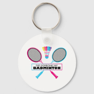 Badminton Sports Hobby Shuttle Retro Key Ring