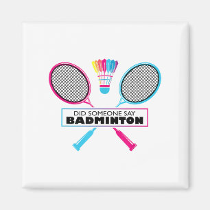 Badminton Sports Hobby Shuttle Retro Magnet