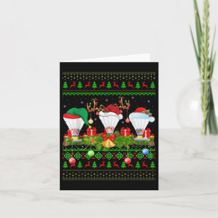 Badminton Sports Lover Xmas Santa Ugly Badminton C Card