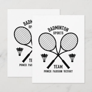Badminton Sports Team Card
