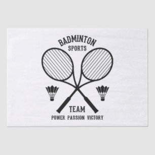 Badminton Sports Team Tissue Paper