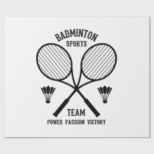 Badminton Sports Team Wrapping Paper