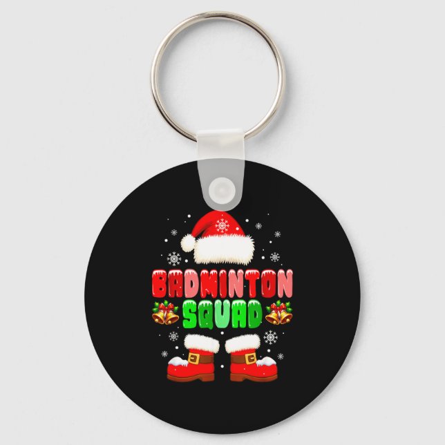 Badminton Squad Costume Christmas Player Team Funn Key Ring (Front)