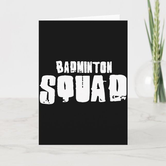 Badminton Squad For Badminton Players  Card (Front)