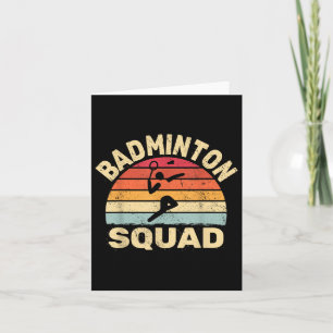 Badminton Squad For Men Vintage Shuttle Sport Card