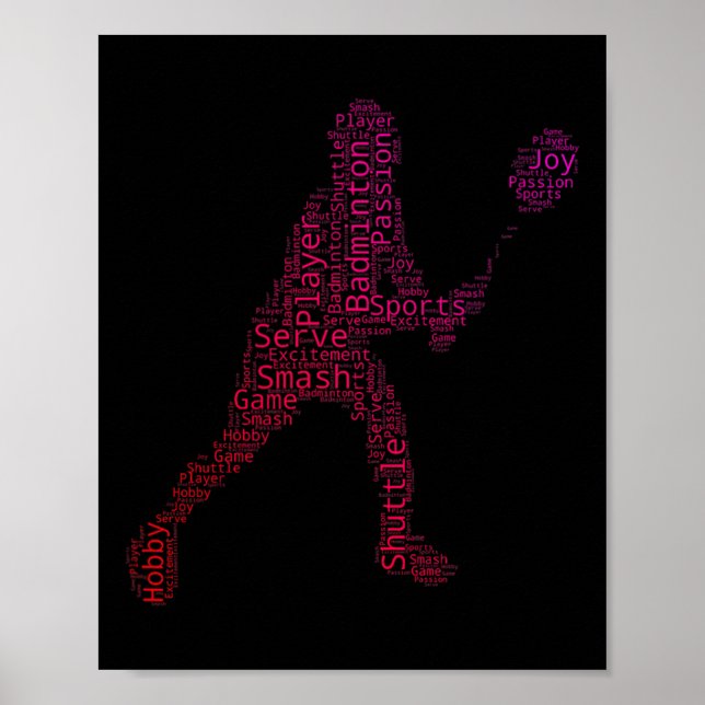 Badminton Squash Badminton Player Shuttle  Poster (Front)