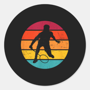 Badminton Squash Shuttle Womens Badminton Player  Classic Round Sticker
