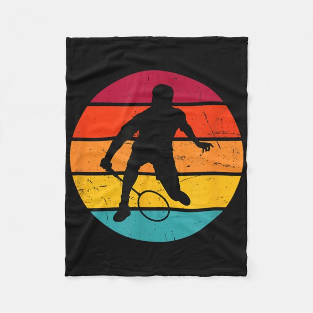 Badminton Squash Shuttle Womens Badminton Player  Fleece Blanket (Front)