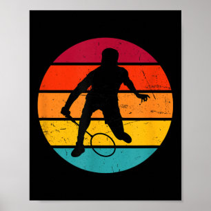 Badminton Squash Shuttle Womens Badminton Player Poster