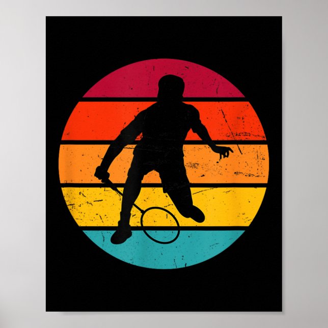 Badminton Squash Shuttle Womens Badminton Player  Poster (Front)