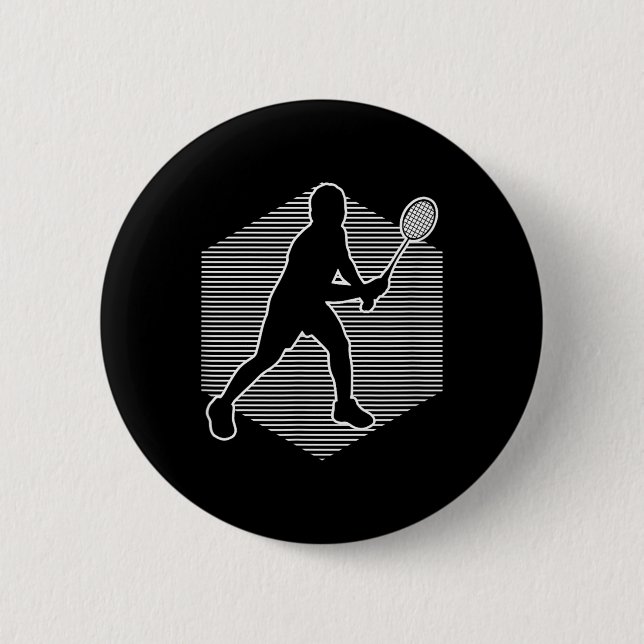 Badminton Squash Womens Shuttle Men  6 Cm Round Badge (Front)
