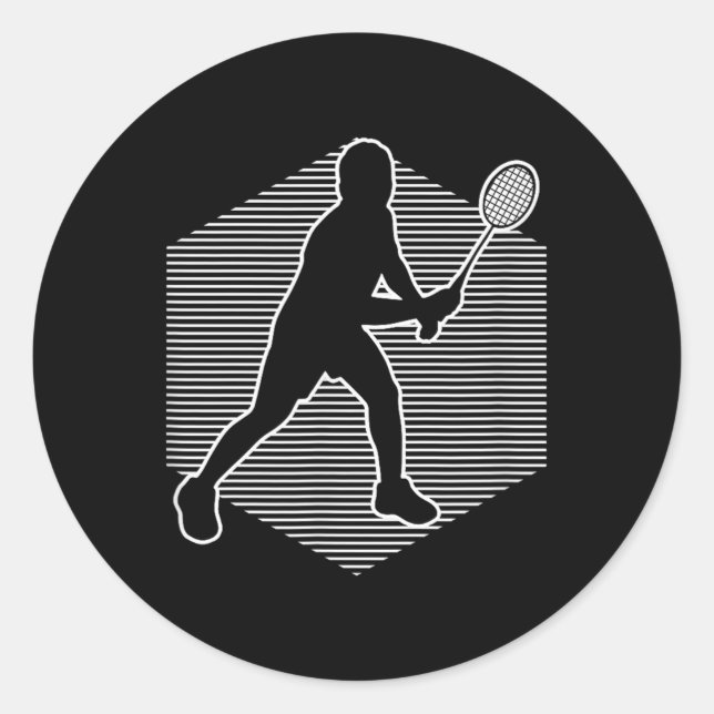 Badminton Squash Womens Shuttle Men  Classic Round Sticker (Front)