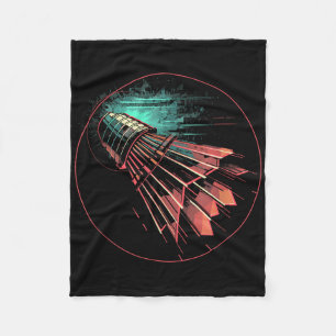 Badminton Steampunk Shuttle Player  Fleece Blanket