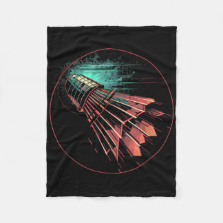 Badminton Steampunk Shuttle Player Fleece Blanket