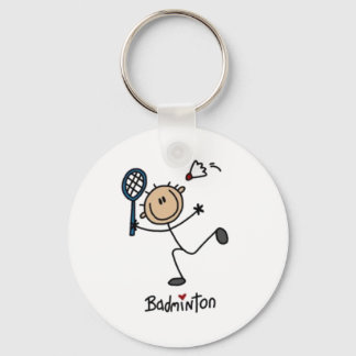 Badminton Stick Figure Key Ring