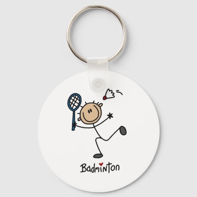Badminton Stick Figure Key Ring (Front)