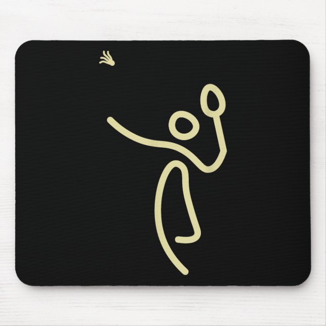 Badminton Stick Man – Shuttle Gift Idea  Mouse Pad (Front)