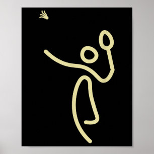 Badminton Stick Man – Shuttle Gift Idea  Poster