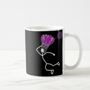 Badminton Stylish Cool Stick Figure Girl Coffee Mug