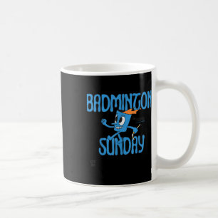 Badminton Sunday Racket Shuttle Game Play Coffee Mug
