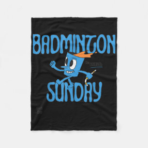Badminton Sunday Racket Shuttle Game Play Fleece Blanket