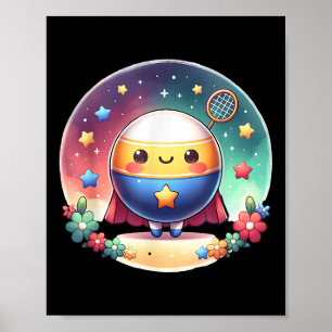 Badminton Superhero Super Hero Badminton  Poster