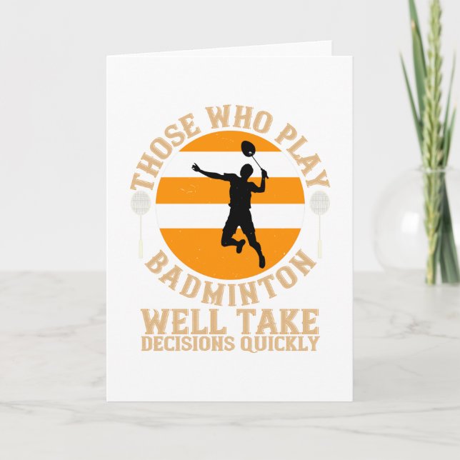 Badminton - Take decisions quickly Card (Front)