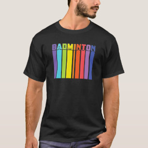 Badminton Tall Colourful Shuttle Cork Racquet Indo T-Shirt