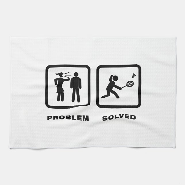 Badminton Tea Towel (Horizontal)