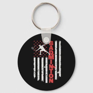 Badminton Team American Flag Usa Badminton For Wom Key Ring