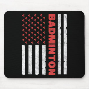 Badminton Team American Flag Usa Badminton For Wom Mouse Pad