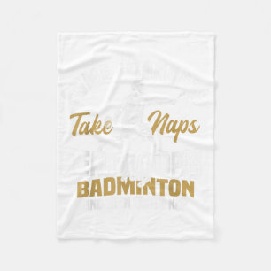 Badminton Team Grandma Shuttle Player Badminton Fleece Blanket
