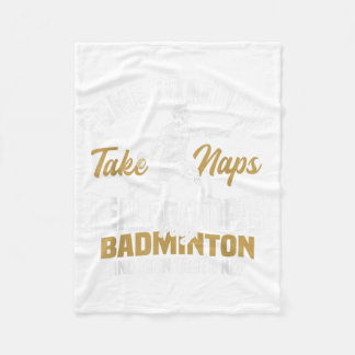 Badminton Team Grandma Shuttle Player Badminton  Fleece Blanket