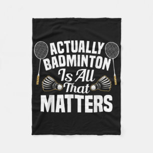 Badminton Team Match S Shuttle Badminton Player  Fleece Blanket