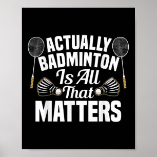 Badminton Team Match S Shuttle Badminton Player Poster