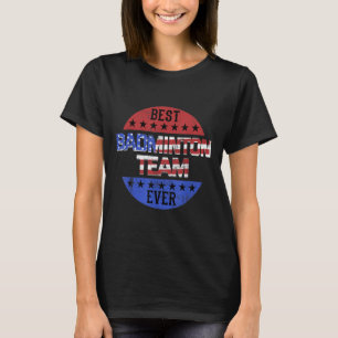 Badminton Team Player Independence Day Patriotic U T-Shirt