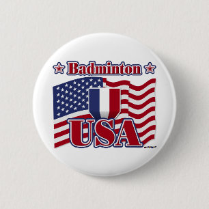 Badminton USA 6 Cm Round Badge