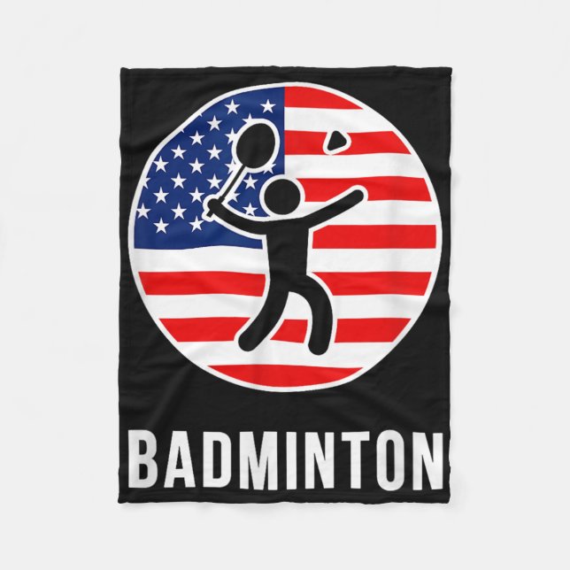 Badminton Usa  Fleece Blanket (Front)