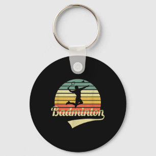 Badminton Vintage Badminton Player Badminton Sport Key Ring
