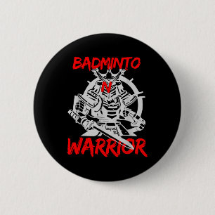 Badminton Warrior Racket Shuttle Sports Game 6 Cm Round Badge