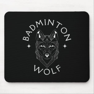 Badminton Wolf Player Racket Shuttle Sports Mouse Pad