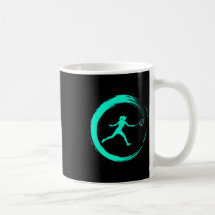 Badminton Woman Girl Sport Hobby Circle Coffee Mug