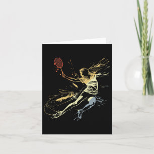 Badminton Woman Grafitti Shuttle Game For Girls Card