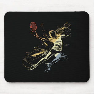 Badminton Woman Grafitti Shuttle Game For Girls Mouse Pad