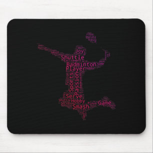 Badminton Womens Squash Shuttle Badminton Player  Mouse Pad