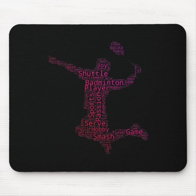 Badminton Womens Squash Shuttle Badminton Player  Mouse Pad (Front)