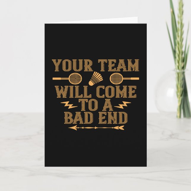 Badminton - Your team will lose Card (Front)