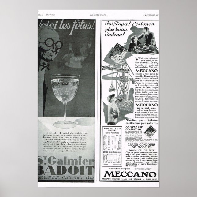 Badoit, Meccano Poster (Front)