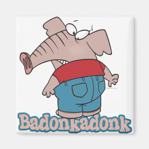 badonkadonk elephant butt cartoon magnet